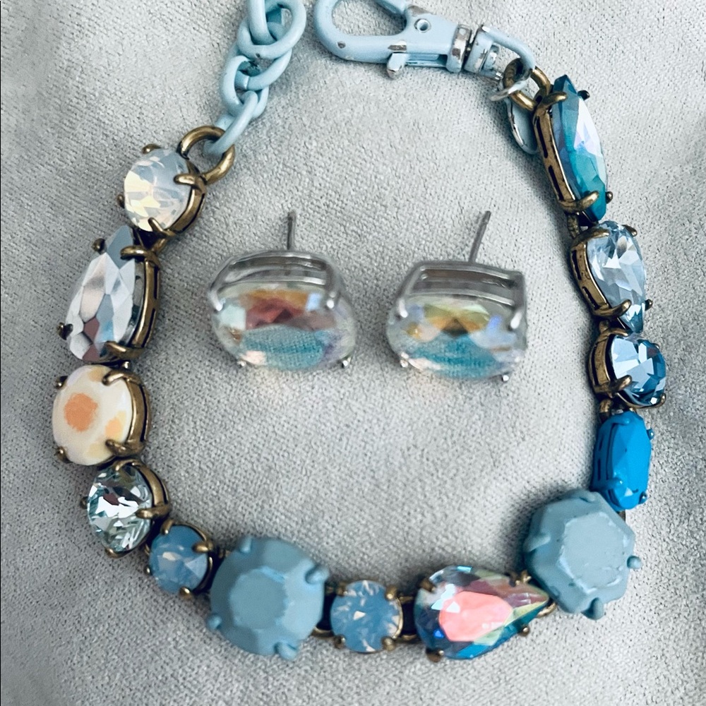 Stunning Blue J Crew Bracelet and Kate Spade Earrings